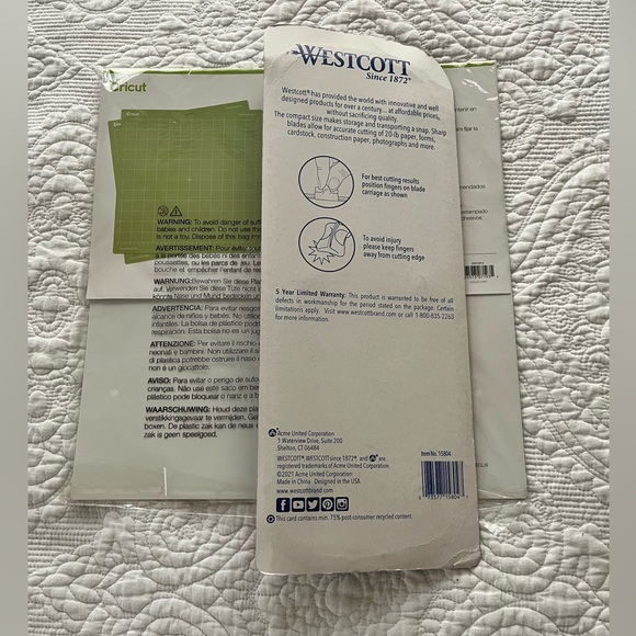 Westcott Multi-Purpose Paper Trimmer & Cricut Cutting Mat NEW Craft Budgeting - Picture 2 of 3